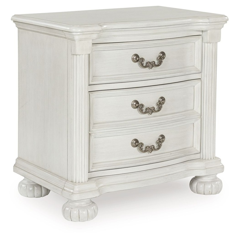 Montelaine – Three Drawer Night Stand – Antique White