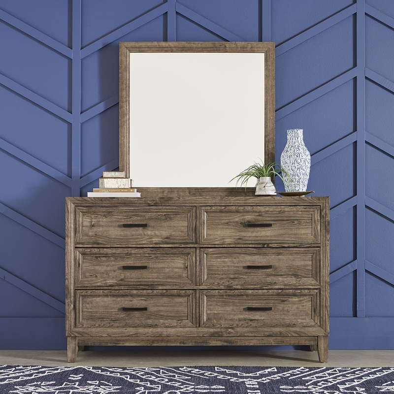Ridgecrest – Dresser & Mirror – Light Brown