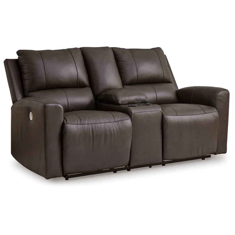 Boxmere – Dbl Power Reclining Loveseat with Console – Storm