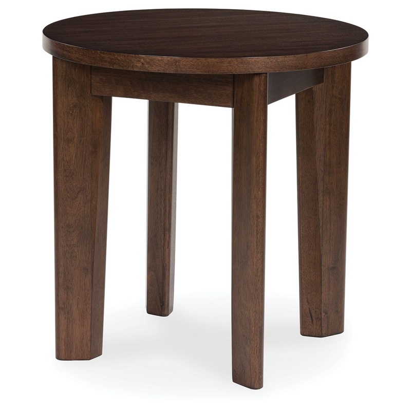 Korestone 2 – Round End Table – Dark Brown