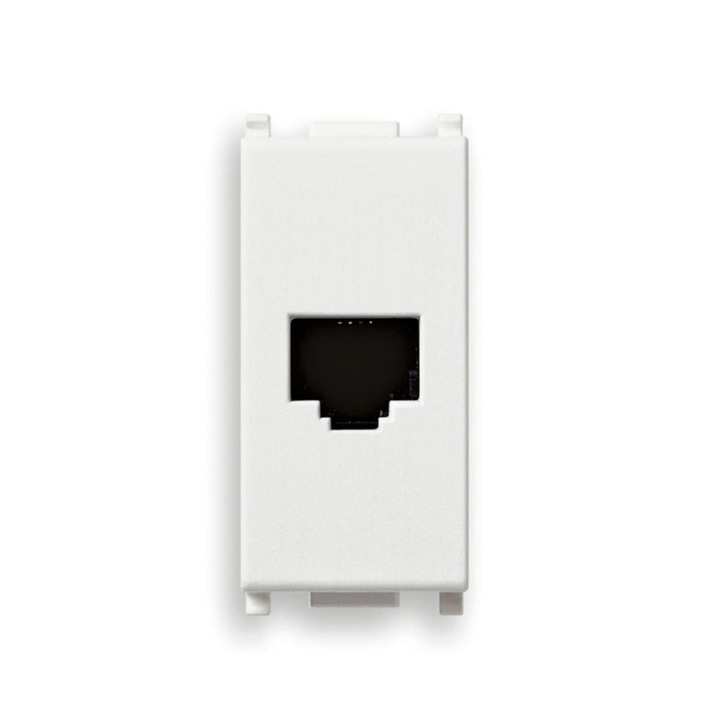 RJ11 PLANA WHITE TELEPHONE JACK