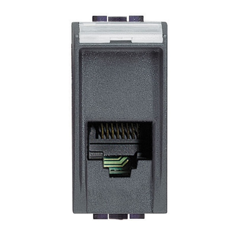 TELEPHONE CONNECTOR RJ11 LIVING INTERNATIONAL ANTHRACITE
