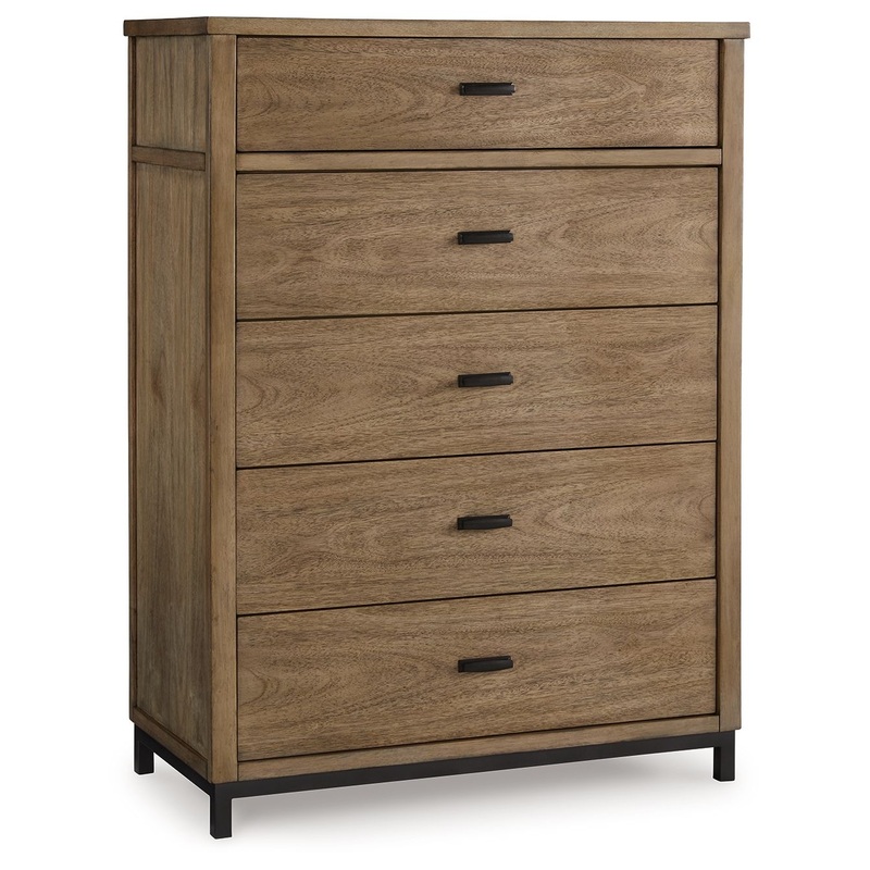 Tomtyn – Five Drawer Chest – Light Brown