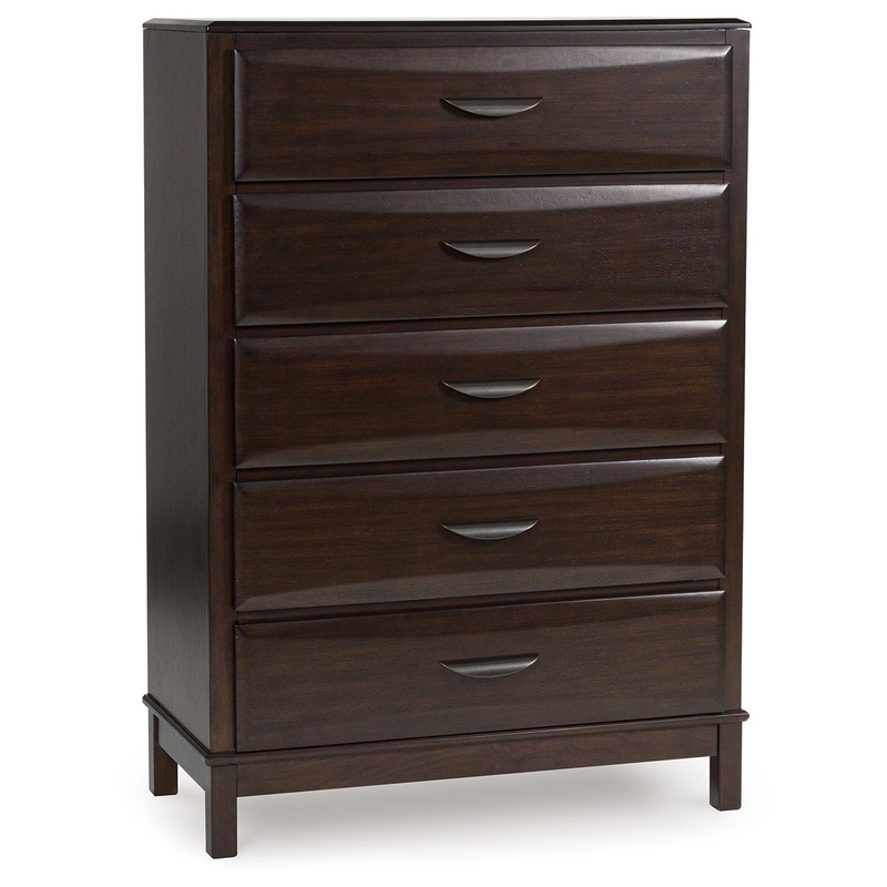 Vanmore – Five Drawer Chest – Dark Brown