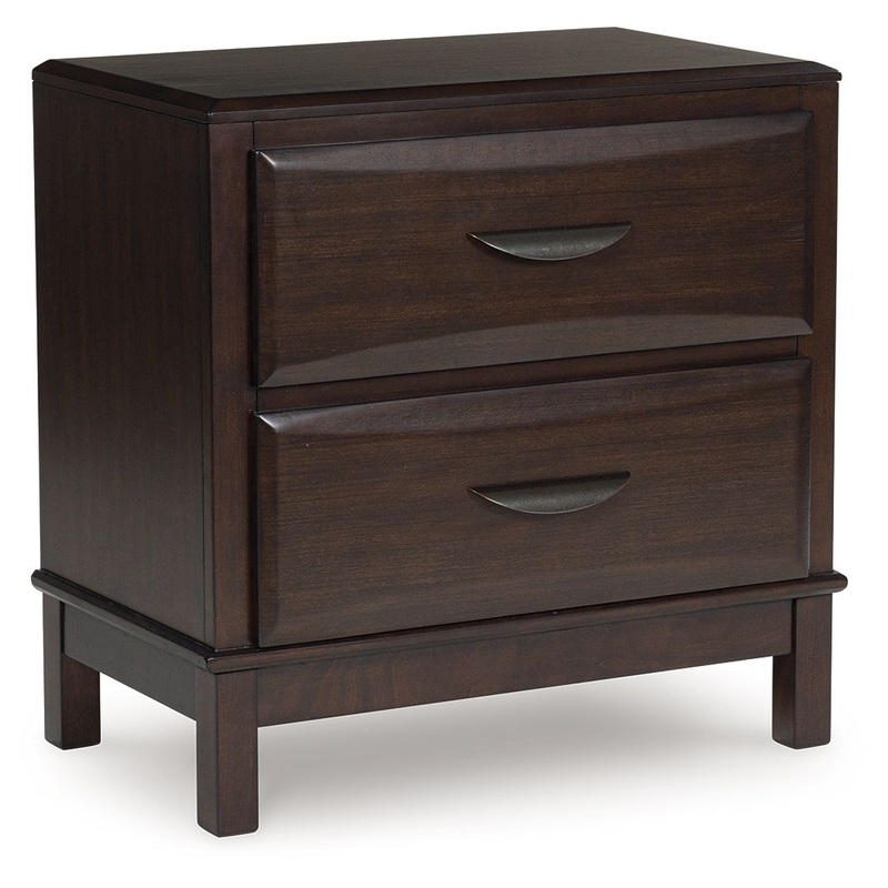 Vanmore – Two Drawer Night Stand – Dark Brown