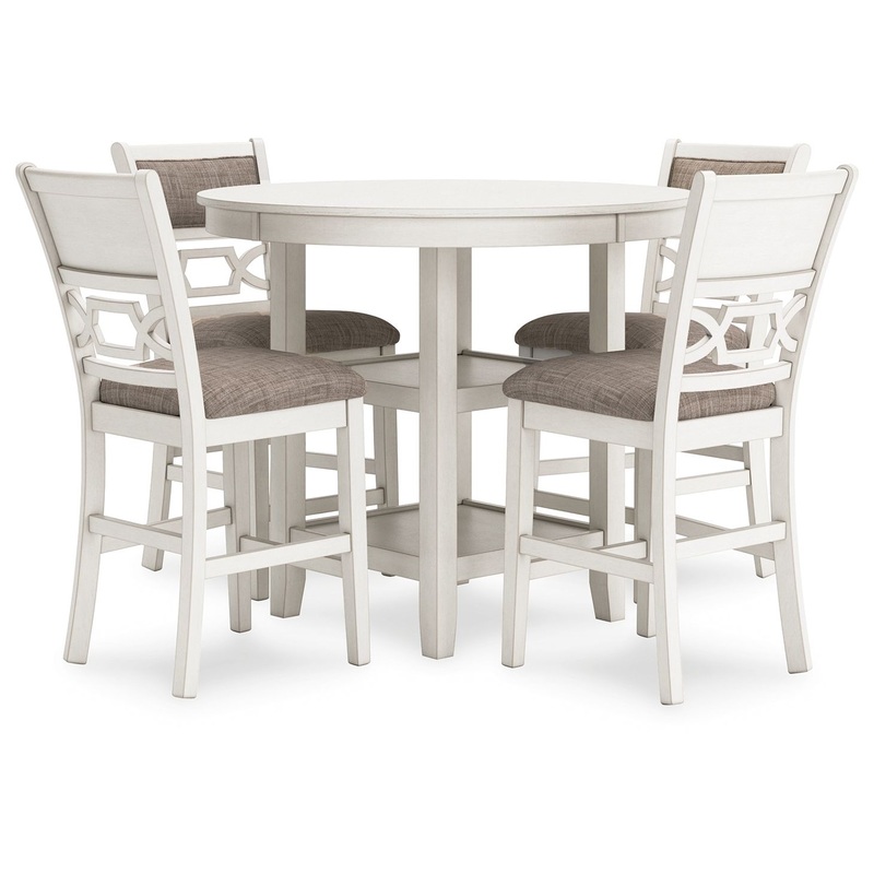 Erinberg – Dining Room Counter Table Set (Set of 5) – Antique White