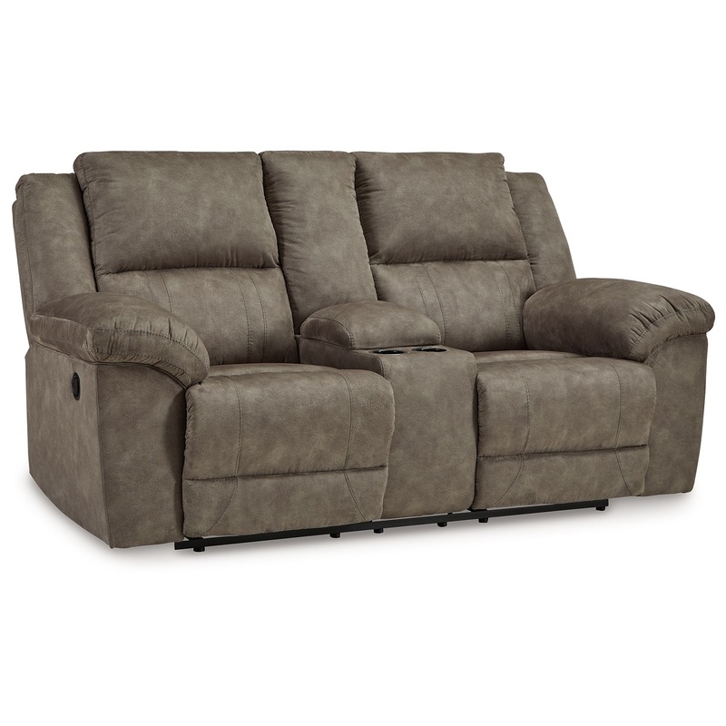 Laresview – Dbl Reclining Loveseat with Console – Fossil