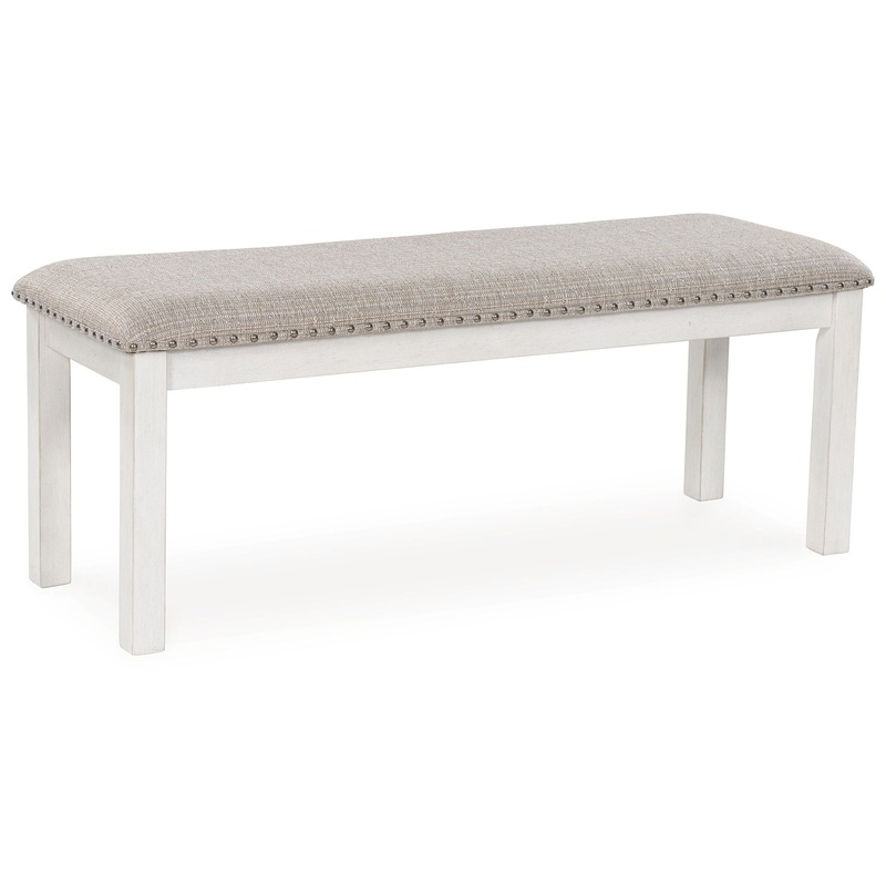Robbinsdale – Large Upholstered Dining Room Bench – Antique White