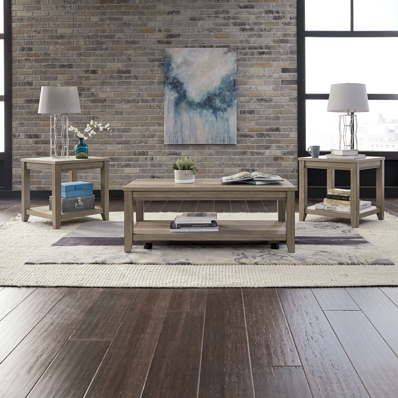 Sun Valley – 3 Piece Table Set – Light Brown