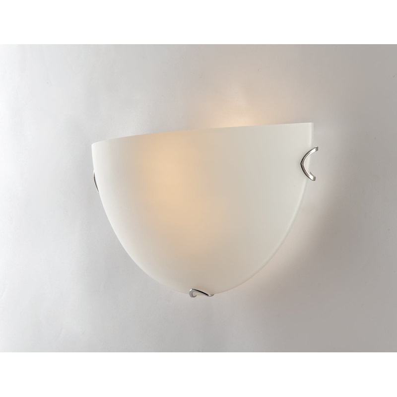 15X30 CM WHITE GLASS WALL SCONCE E27=60W