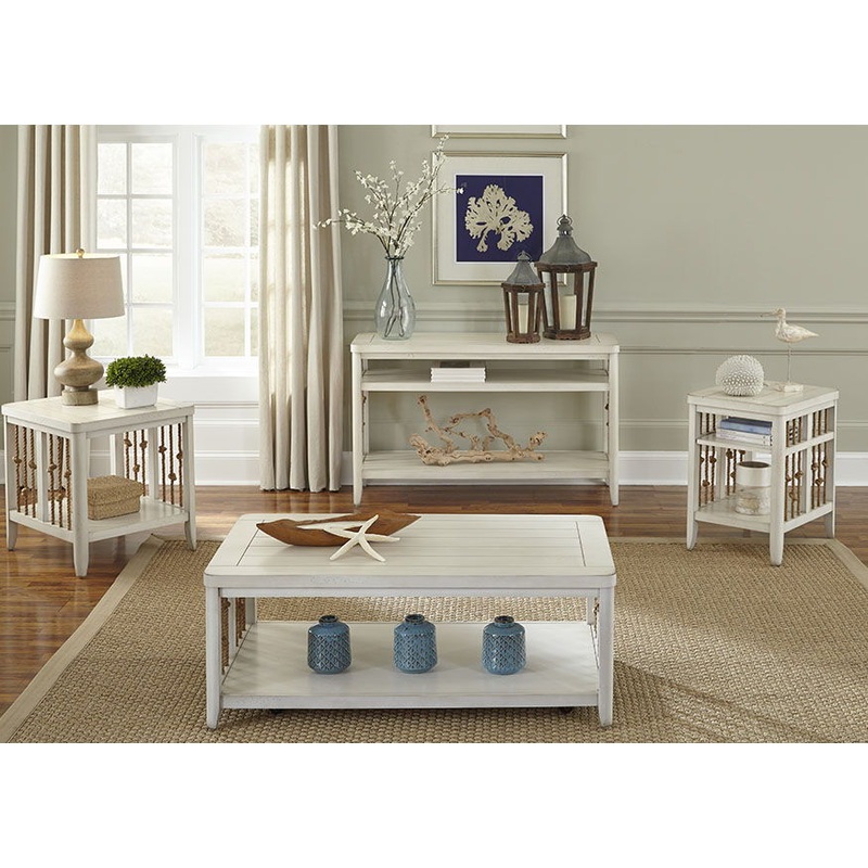 Dockside – 3 Piece Table Set (1 Cocktail 2 End Tables) – White