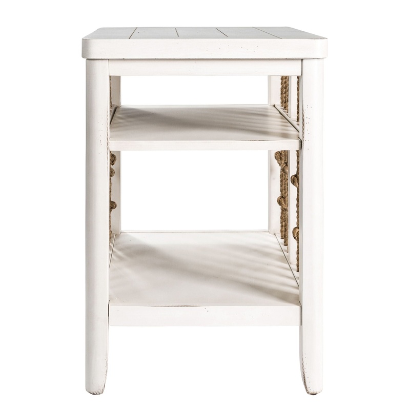 Dockside – Chair Side Table – White