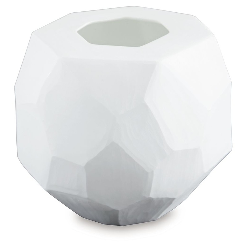 Karenton – Vase|White|8”W x 8”D x 8”H|8”W x 8”D x 10”H