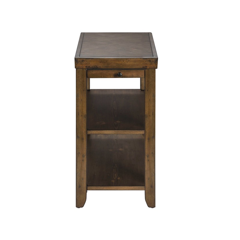 Mitchell – Chair Side Table – Dark Brown