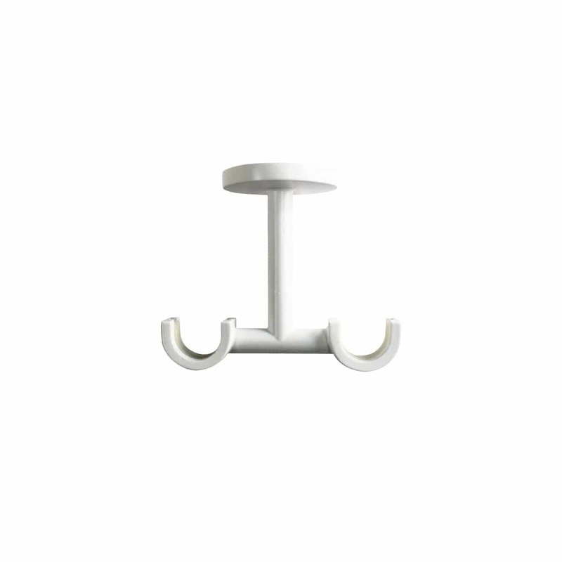 ORGANIC OPEN DOUBLE METAL CEILING SUPPORT WHITE 6CM D20