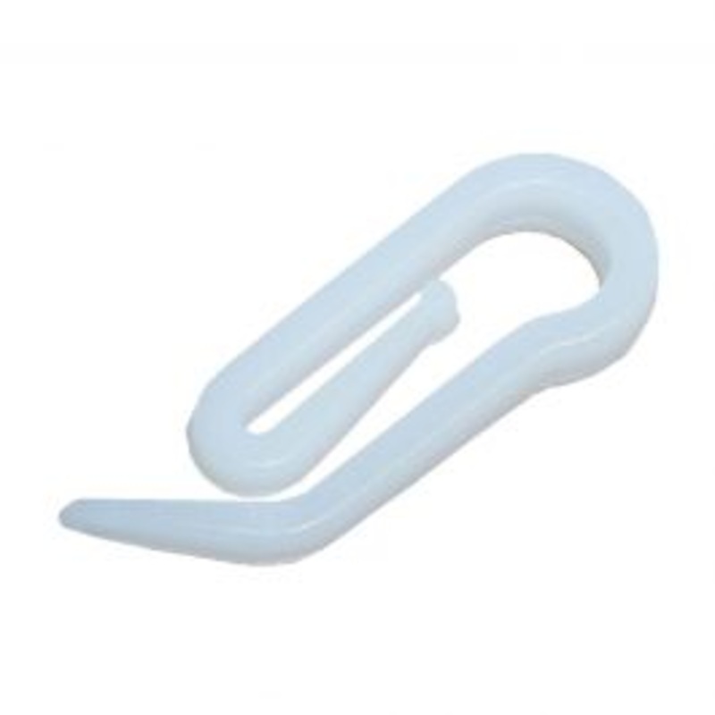 20 WHITE PLASTIC DUCK HOOKS
