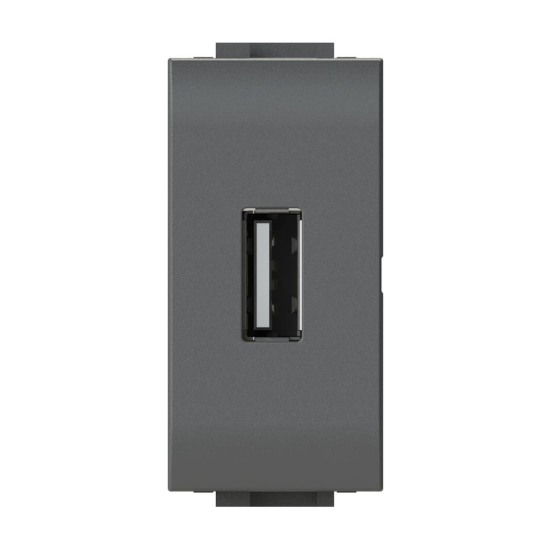 LIVING LIGHT USB 5V 2.1A ANTHRACITE SOCKET