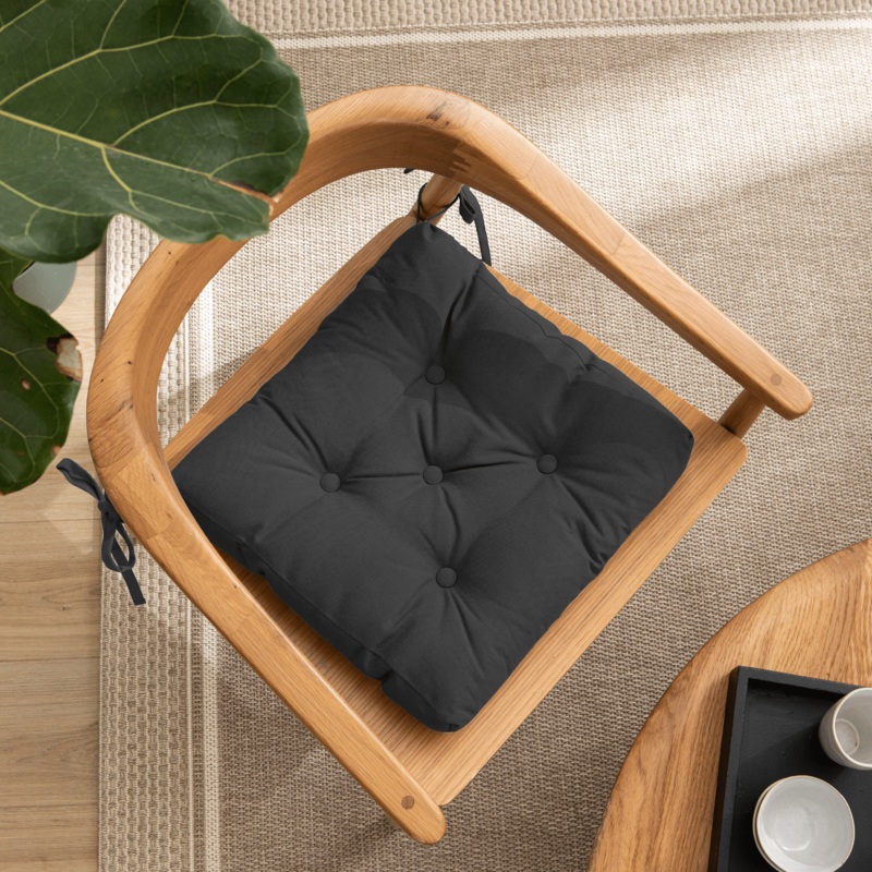 LUCK CHAIR COVER MOON GREY 40X40X6 CM POLYCOTTON