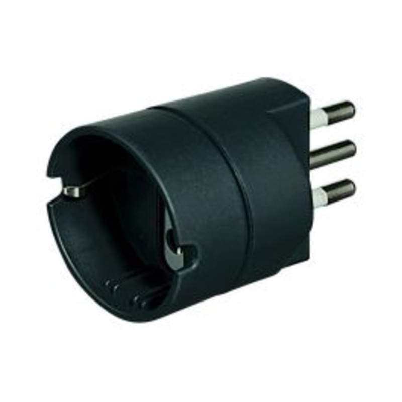 ADAPTER PLUG 10A BLACK SCHUKO SOCKET