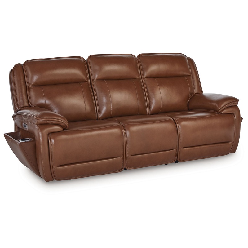 Healy Pier – Power Reclining Sofa / Adj Headrest – Chocolate