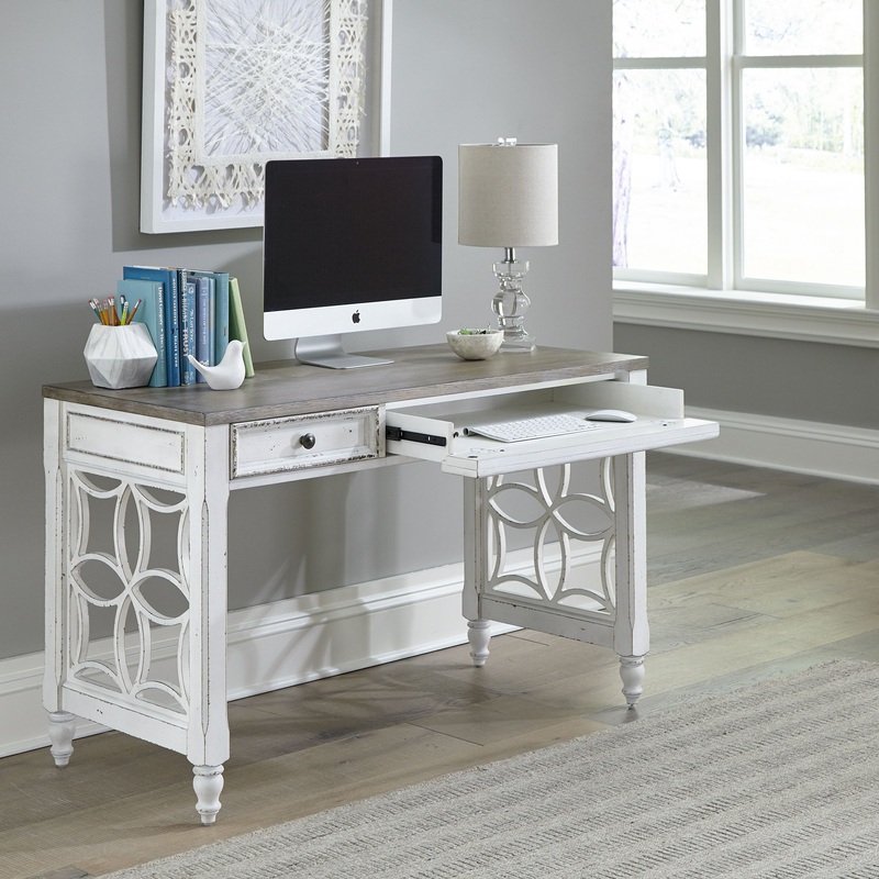 Magnolia Manor – L Writing Desk – White