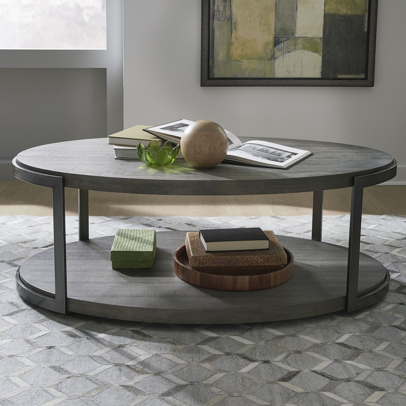 Modern View – Oval Cocktail Table – Dark Gray