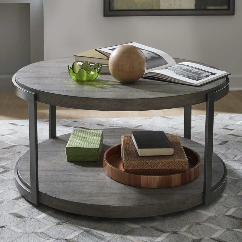 Modern View – Round Cocktail Table – Dark Gray
