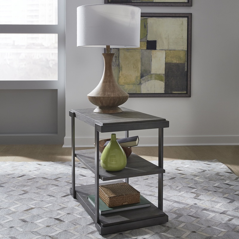 Modern View – Tiered End Table – Dark Gray