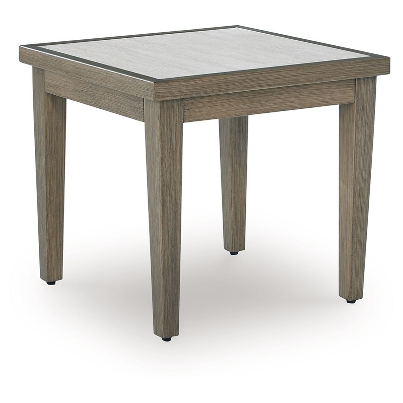 Rainier Ranch – Square End Table – Brown / Beige