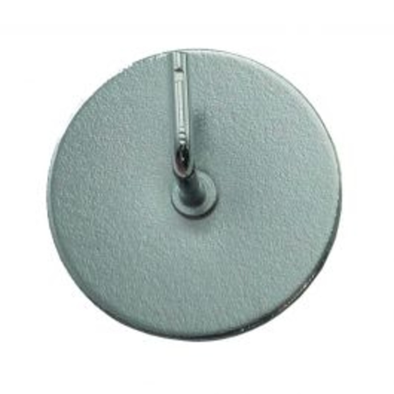 2 CHROME-PLATED ROUND ADHESIVE HOLDERS