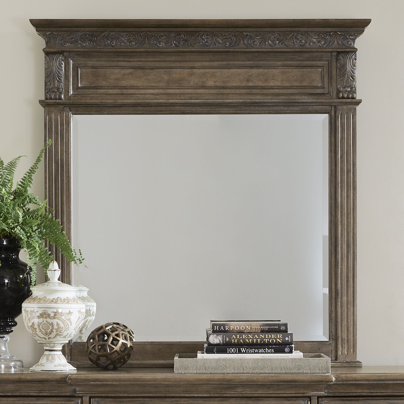 Carlisle Court – Landscape Mirror – Medium Brown