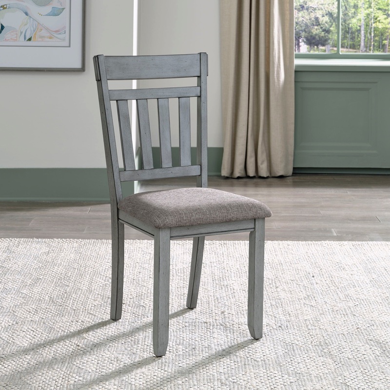 Newport – Splat Back Side Chair (RTA) – Gray