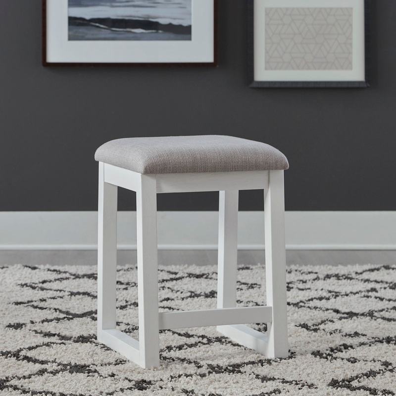 Palmetto Heights – Upholstered Console Stool – White