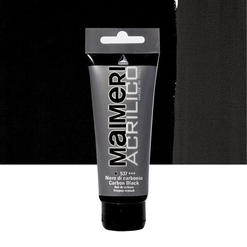 200ML ACRYLIC COLOUR CARBON BLACK