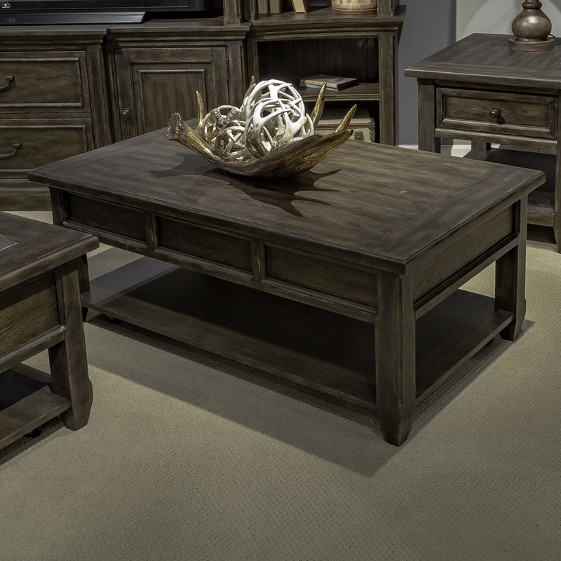 Paradise Valley – Lift Top Cocktail Table – Dark Brown