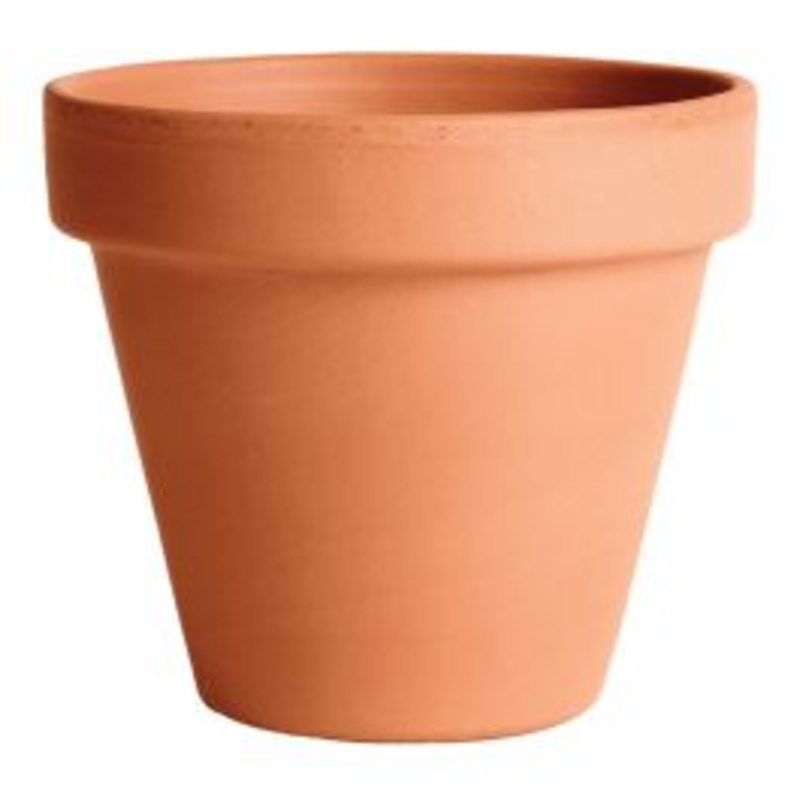 STANDARD TERRACOTTA POT DIAMETER 15XH13.5 CM FIRED