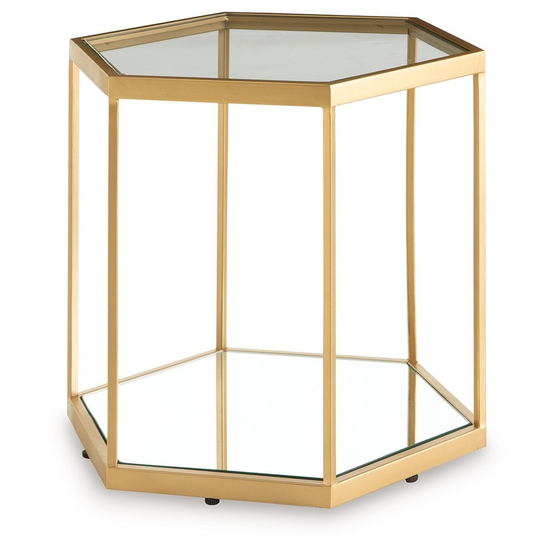 Veerwick – Accent Cocktail Table – Gold Finish