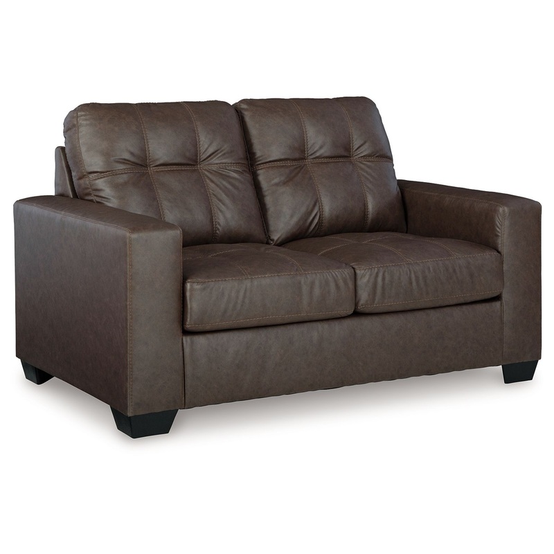 Barlin Mills – Loveseat|Dark Brown|Black