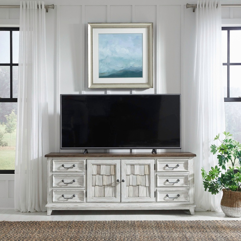 River Place – 75 Entertainment Console – White