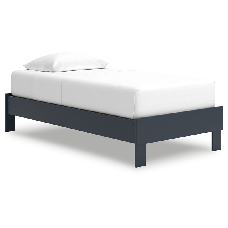 Simmenfort – Platform Bed|Blue|Full|Twin