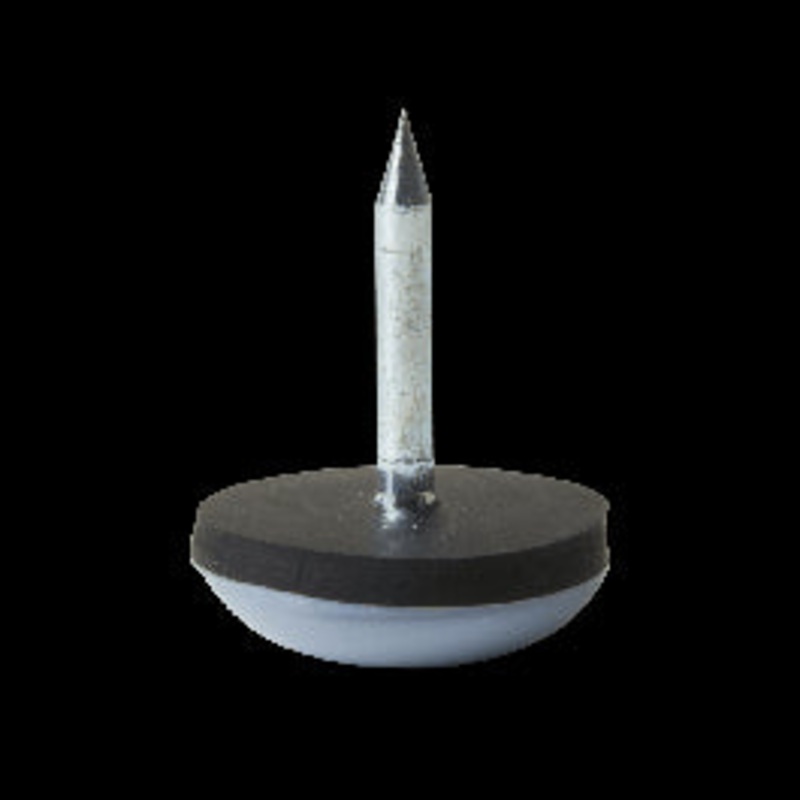 SKID SLIDE WITH NAIL STANDERS D 17 MM GREY, 4 PIECES