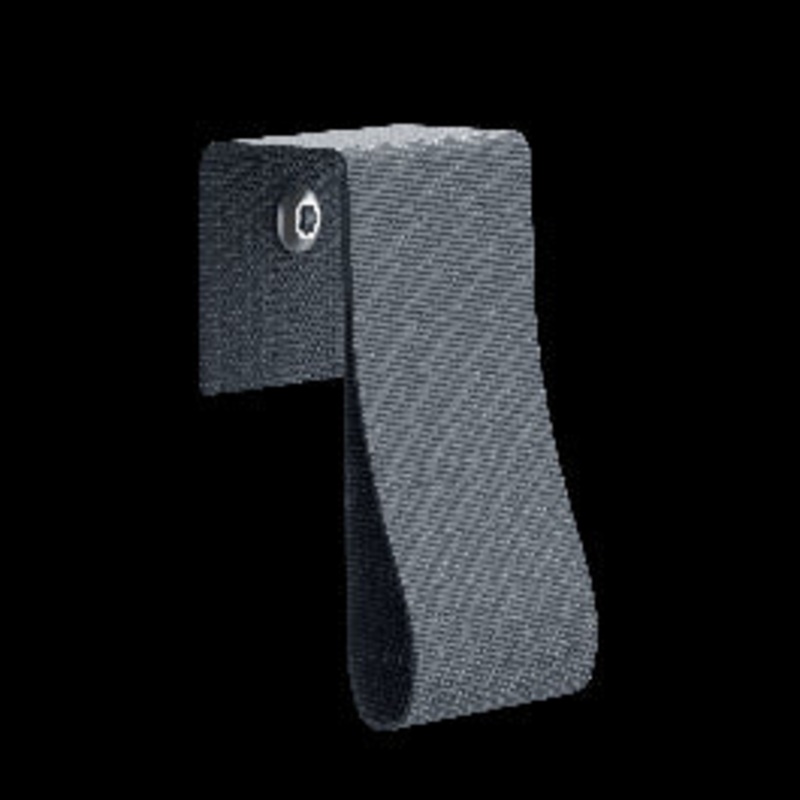 SPACEO KUB HANDLE L3.2xP5.6xH5.6CM IN BLACK FABRIC