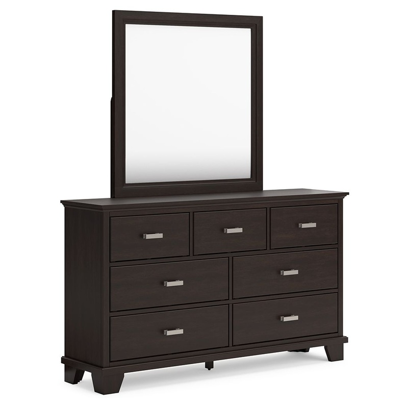 Covetown – Dresser And Mirror – Dark Brown