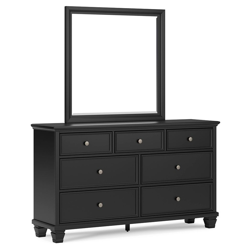 Lanolee – Dresser And Mirror – Black