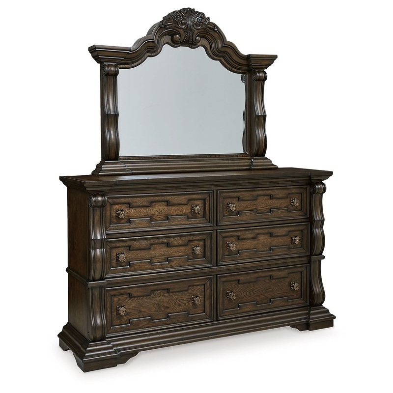 Maylee – Dresser And Mirror – Dark Brown