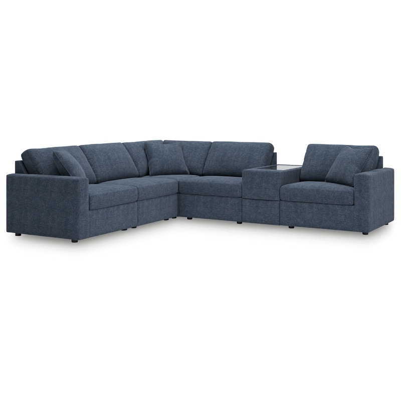 Modmax – 6-Piece Sectional With Storage Console – Fabric – Ink