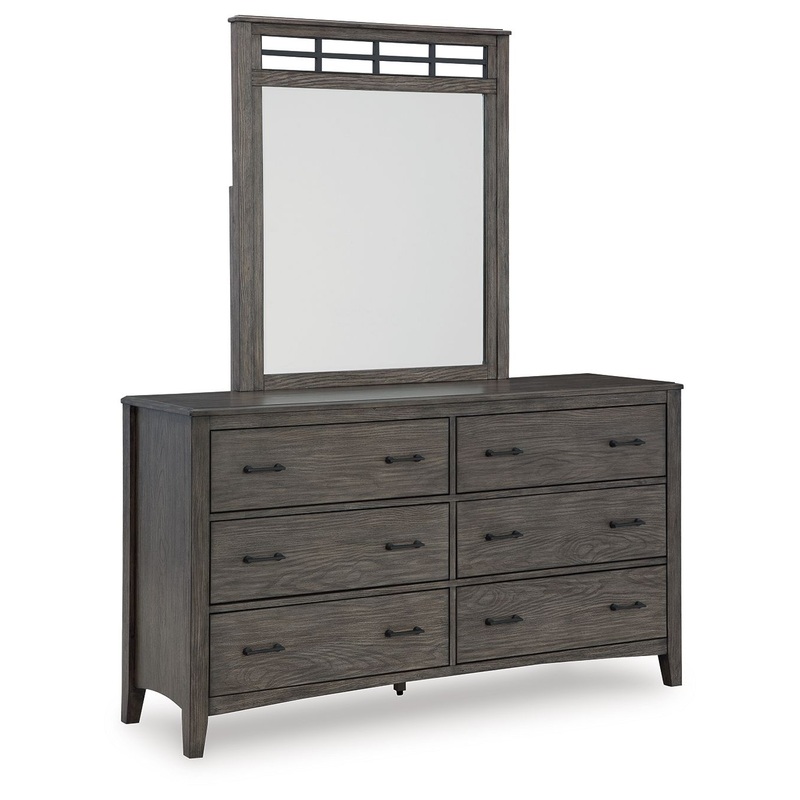 Montillan – Dresser And Mirror – Grayish Brown