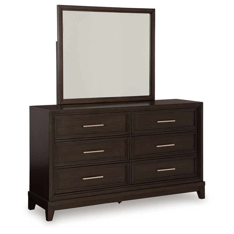 Neymorton – Dresser And Mirror – Dark Grayish Brown