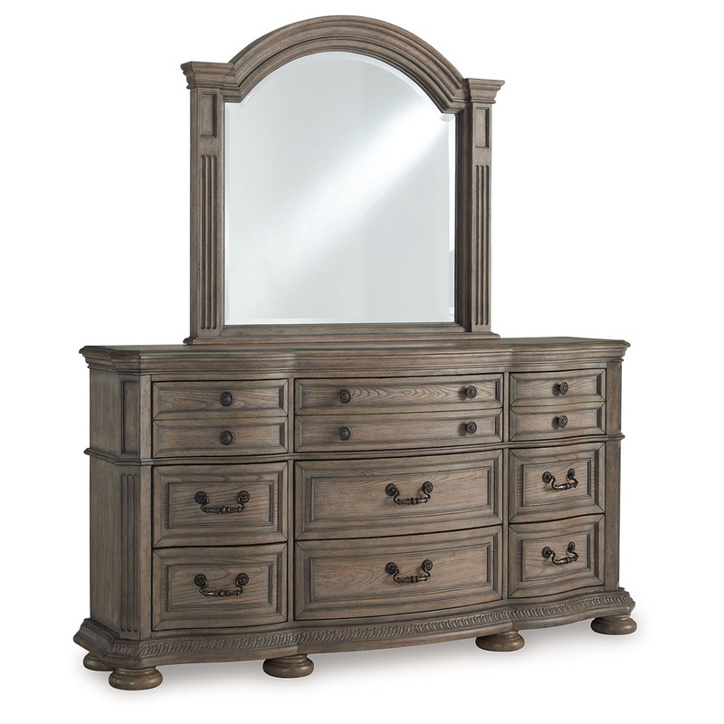 Ardenfield – Dresser And Mirror – Light Brown
