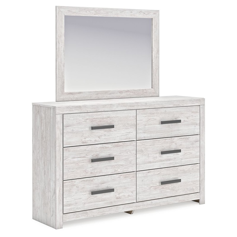 Cayboni – Dresser And Mirror – Whitewash